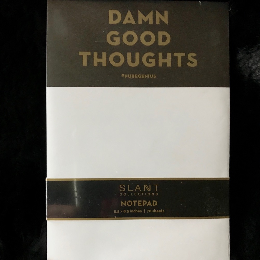 SLANT COLLECTIONS NOTEPAD WITH GOLD FOIL LETTERING